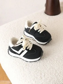 1双婴儿运动鞋，秋冬新款软底幼儿鞋，男童运动鞋，女童运动鞋 - 黑色 - 查看 1