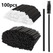 600Pcs Eyelash Extension Supplies Kit Lip Applicators Disposable Lash Spoolies Brushes Mascara Brush Lipstick Tester Wands Black - Black - View 14