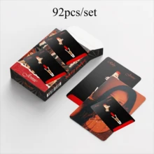 92 Stücke/Set K-POP Stern Jennie Ruby Album Grußkarten & Aufkleber, sammelbare LOMO Karten, geeignet zum Dekorieren von Tagebüchern und Fotowänden, perfektes Urlaubsgeschenk für Fans und Freunde - Verschiedenfarbig - Übersicht 2