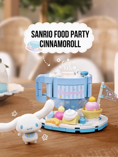 Wonderful Bricks Food Party Series Building Block, Blue Hot Drink Cup Display Model, Cute Dessert-Themed Character Figure Set, Creative Assembly Bricks Form Adorable Display Models, Combines Fun Building And Stress-Relieving Play, Perfect For Collection Display Desk Decor, Ideal Gift For Anime Collectors And Building Block Enthusiasts