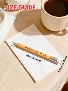 1/5/10/20pcs Custom-Engraved Pencils, Personalized Letter Pencils, Personalized Fountain Pens, Customized Wedding Gifts, Custom Pencils, Bulk Wedding Guest Gifts, Custom Erasable Pencils, Sketching Pencils With Erasers, Suitable For Drawing And Studying, Stationery - Rectangle - View 2