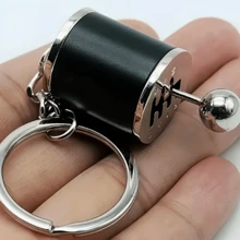 Móc khóa giảm căng thẳng hình hộp số sàn 6 cấp, mô phỏng chi tiết phụ tùng ô tô, vừa là móc khóa vừa là vòng chìa khóa, rất thú vị để chơi, hoàn hảo cho những người đam mê ô tô, một vật dụng giữ chìa khóa độc đáo và cá nhân hóa. - 1 móc khóa cần số - Xem 7