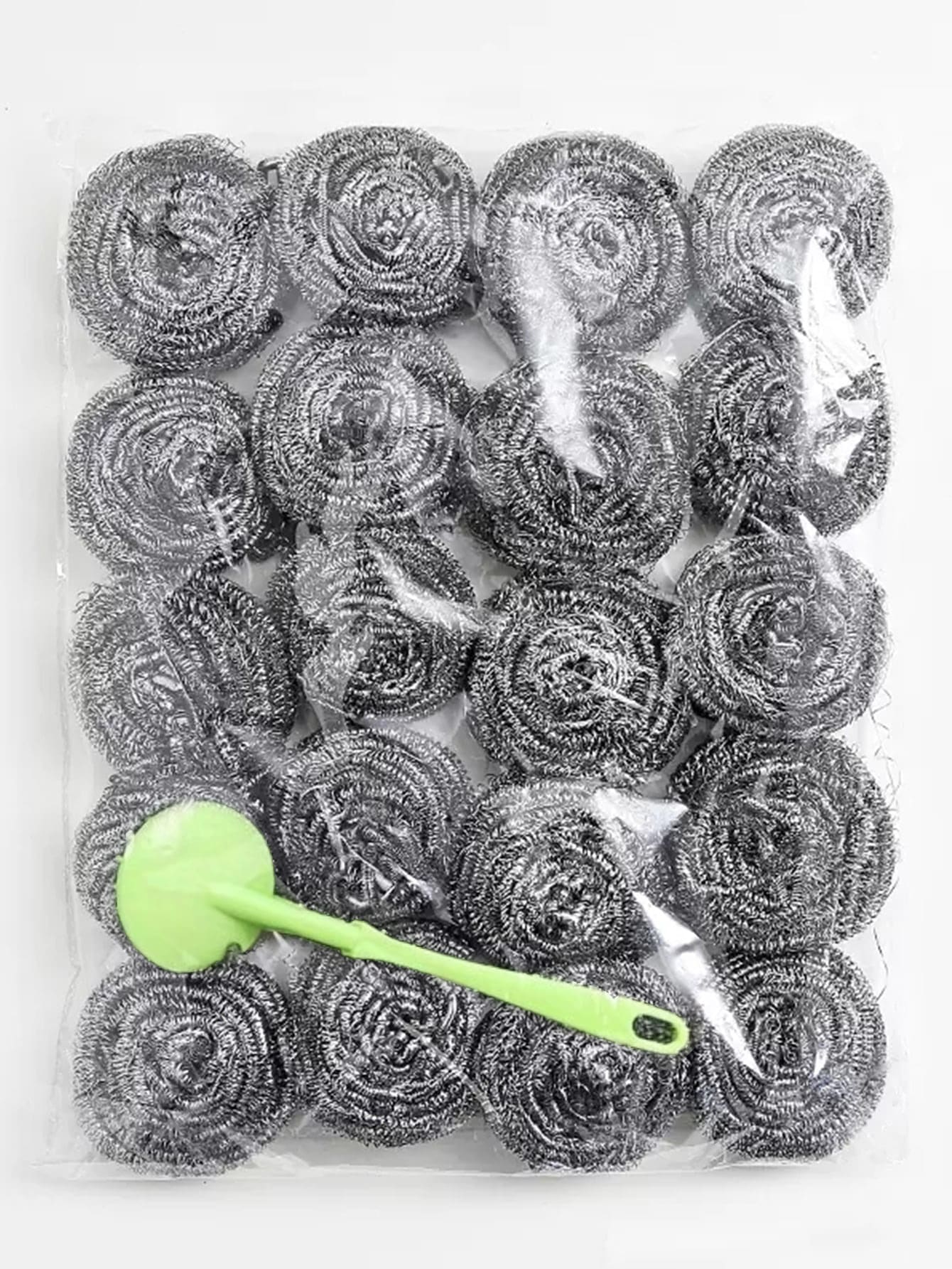 20片装不锈钢百洁布，金属百洁布，适用于清洁餐具、碗碟、锅具、炉灶、抽油烟机、水槽、浴室等，清洁用品 - 20Pcs - 查看 1