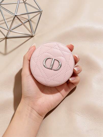 Christian Dior Pink Heart-Shaped Handheld Mirror/Compact Makeup Mirror