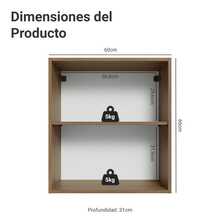 Alacena Gabinete Superior Cocina Madesa Vik 60cm MV - Marrón y Verde - Ver 2