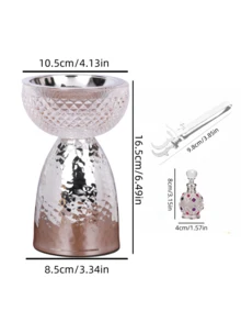 1pc/Set Metal Hammered Glass Aromatherapy Diffuser, Modern Luxury Style Fragrance Diffuser. Suitable For Home Decor, Office, Living Room, Celebration Events And Yoga Space. Can Be Used As Living Room Decor, Back To School Gift, Graduation Gift, Souvenir, Valentine's Day Gift, Wedding Gift, Gift, Decor, Promotion, Giveaway, Blessing, - one-size - View 5