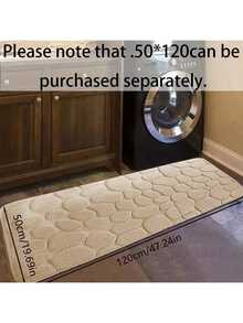 3pcs Pebble Bathroom Toilet Anti-Slip Anti-Moisture Mat Set - 1pc U-Shaped Mat 40*50cm, 40*60cm, 50*80cm, 50*120cm Multi-Size Bathroom Kitchen Decor - Camel - View 16