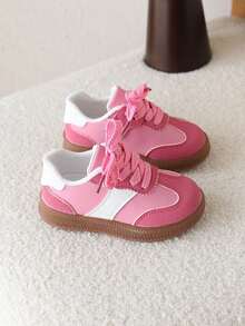 1双儿童运动鞋，新款春秋季女童休闲鞋，运动鞋，男童训练鞋 - 粉色 - 查看 6