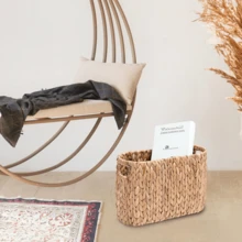Toilet Paper Storage Basket, Toilet Paper Holder With Storage Space For Up To 8 Rolls, Coastal-Style Bathroom Decor, Rattan Bathroom Accessories - 卡其色 - 查看 5