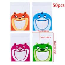 50pcs Creative Animal Pattern Transparent Self-Adhesive Bags, Cartoon Bear Design OPP Plastic Packaging Bags For DIY Jewelry Display And Packaging, Beading Jewelry Making Display And Packaging Supplies, Gift Packaging Bags - Multicolor - View 13