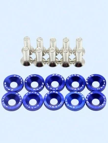 20pcs M6 X 20mm Anodized Aluminum Bolt And Washer Set - High Polished JDM Style Fasteners, Suitable For Bumper, Hood, Trunk Lid, License Plate Frame, Grille, Lights, Auto Styling And DIY Modification - 10pcs (washers + Screws) - View 11