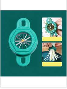 1pc Stainless Steel Scallion/Onion Slicer, Vegetable Cutter, Kitchen Tool, Kitchen Gadget, Kitchen Accessory - Multicolor - View 7