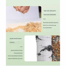 Cama para hámsters y conejos - Inodora, sin polvo, también apta para osos de peluche y chinchillas, suministros para mascotas, suministros para mascotas pequeñas, jaulas y nidos para animales pequeños, cama para animales pequeños - Multicolor - Ver 10