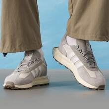 adidas originals Retropy E5 復古 休閒運動 皮革耐磨 低筒 休閒鞋 男女同款 - 灰白色 - 查看 3