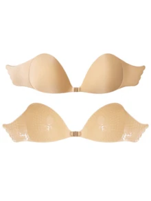 1片装粘性侧翼文胸提拉胶带，无痕隐形无背文胸垫，透气孔，内衣 - 彩色 - 查看 8