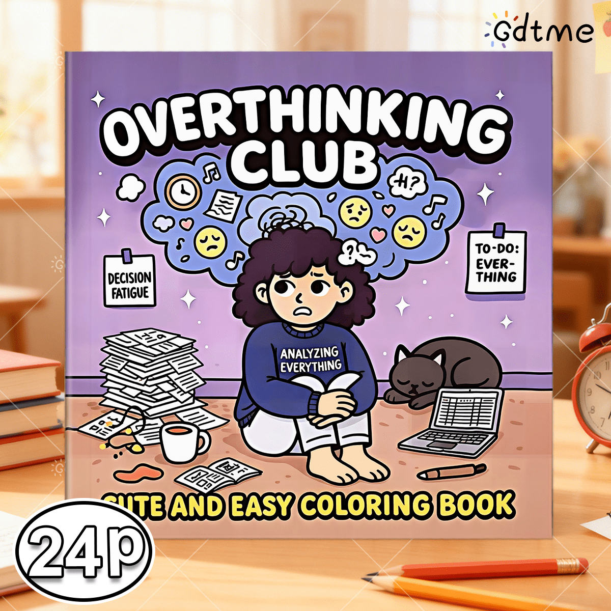 GDTME Healing "Girl's Time" 7.87 Inch 24 Pages Pearlescent Healing Life Coloring Book, Hand-Drawn For Career Women To Relieve Stress, Popular Leisure Gift, Urban Women's Healing Coloring, Suitable As A Thoughtful Birthday/Holiday Gift For Girlfriends And Best Friends To Unleash Imagination And Creativity