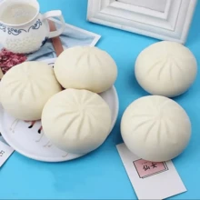 Soft Squeeze Realistic Bun Toy, Great Stress Relief Gag Gift, Funny Steamer Bun Toy For Birthday, Prank - Multicolor - View 8