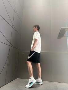 Nike Form Dri-FIT logo標誌繫帶快乾運動休閒短褲 男款 黑色 - 黑色 - 查看 7