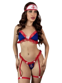 Women Sexy Lingerie Sets - Xanh đậm - Xem 6