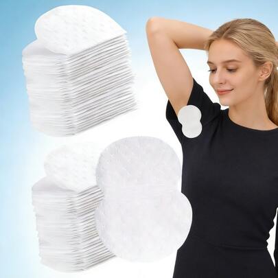 [Summer Essential] 20/200pcs Disposable Underarm Sweat Pads, Unisex Breathable Invisible Sweat Absorbing Liners, Lightweight Non-Woven Fabric, Eliminate Embarrassing Sweat Stains, Ideal For Commuting/Workout/Dating, Multiple Sizes Available For Bulk Purchase