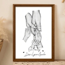 1 Stück minimalistischer benutzerdefinierter Poster Druck, Baby Hand Name Leinwand Gemälde, Wandkunst Leinwand Aufhängung, ohne Rahmen, Wohnzimmer, Schlafzimmer, Inneneinrichtung Materialien, Valentinstag Geschenke, ideale Frühlings Geschenk Leinwand, ohne Rahmen - Verschiedenfarbig - Übersicht 43