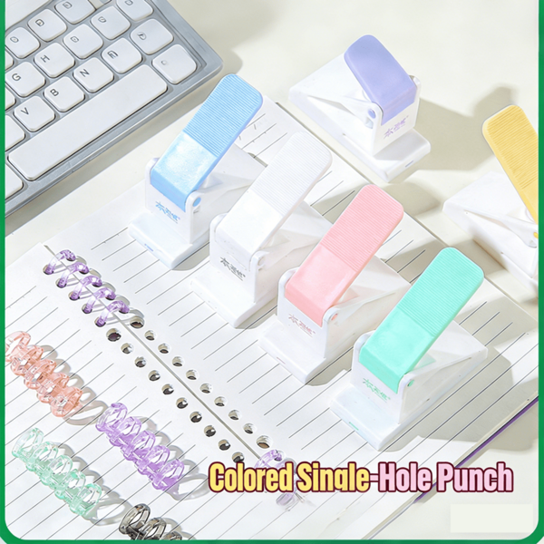 Mini Single Hole Puncher - Student Manual Round Hole Tool DIY Loose Leaf Notebook Manual Mini Round Hole Puncher - Student DIY Loose Leaf Manual Hole Puncher