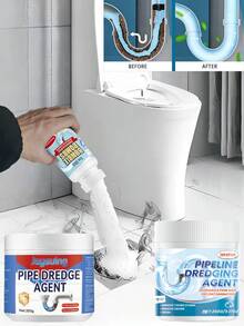 JAYSUING 100g/200g/260g Drain Cleaner, Suitable For Kitchen, Bathroom, Drain Pipe & Sewer Clogged Cleaning, Quickly Dissolves All Types Of Blockages And Restores Smooth Drainage - Powdery - View 2