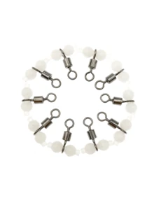 20pcs Luminous Gourd Swivel Snap Clips Fishing Line Splitter Swivels Saltwater Fishing Tackle Accessories - White - View 4