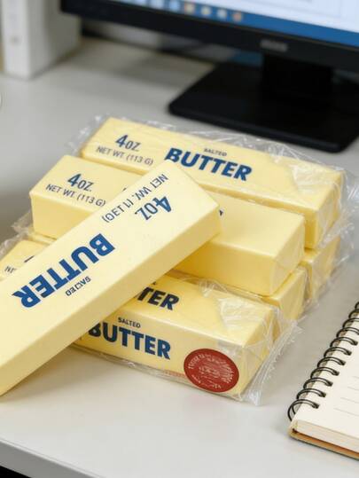 [1 pieza Juguete Suave y Lento de Rebote con Forma Realista de Mantequilla] Ultra Suave y Satisfactorio Juguete Antiestrés para Alivio de Ansiedad y Enfoque Sensorial | Perfecto para Descansos en la Oficina, Sesiones de Estudio, Viajes Largos, Relajación en Casa, Enfriamiento en el Gimnasio y Herramientas de Enfoque en el Aula