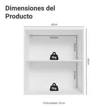 Alacena Gabinete Superior Cocina Madesa Vik 60cm BV - Blanco y Verde - Ver 2