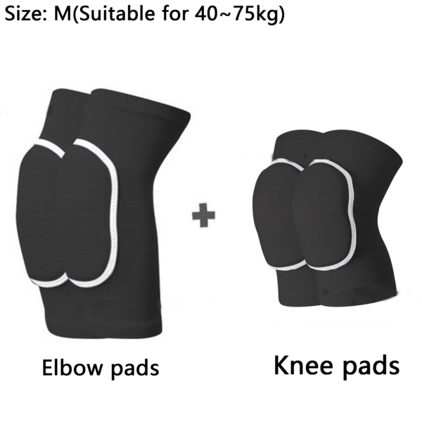 4 Pack Volleyball Knee Pads & Elbow Pads, Forearm Elbow Sleeve Wrist Guard, Unisex, Knee Brace For Volleyball Basketball Football Dance Yoga Tennis Running Cycling Workout Climbing Wrestling (Black, Pink, Grey)