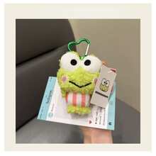 SANRIO 3.15-Inch Basic And 4.33-Inch Plush Frog Cartoon Keychain Pendant, Officially Licensed By , Cute Soft Mini Plush Ornament For Backpacks, Bags, Totes - Suitable For Children, Teens, Fans And Collectors - Multicolor - View 10