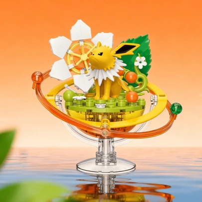 Bộ xếp hình Wonderful Bricks Cute Creature Family Series, mô hình sinh vật màu vàng điện với thân gai nhọn và tai nhọn, mô hình phong cảnh 3D chủ đề hành tinh, bộ xếp hình tự lắp ráp, đồ trang trí bàn làm việc sưu tầm, đồ chơi giảm căng thẳng, lý tưởng cho người hâm mộ anime, người sưu tập xếp hình, thanh thiếu niên và người lớn, món quà sinh nhật hoặc ngày lễ hoàn hảo.