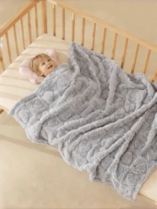 1条毛绒爱心婴儿毯，超柔软舒适，男女宝宝通用，蓬松柔软，可作婴儿学步车包巾，新生儿婴儿床和婴儿车配件，适合作为婴儿洗礼和生日礼物。 - 彩色 - 查看 11
