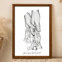 1 Stück minimalistischer benutzerdefinierter Poster Druck, Baby Hand Name Leinwand Gemälde, Wandkunst Leinwand Aufhängung, ohne Rahmen, Wohnzimmer, Schlafzimmer, Inneneinrichtung Materialien, Valentinstag Geschenke, ideale Frühlings Geschenk Leinwand, ohne Rahmen - Verschiedenfarbig - Übersicht 11