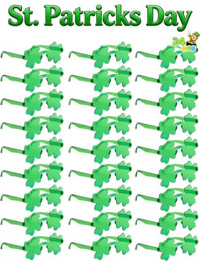 6/1Pair-St. Patricks Day Shamrock Glasses, Shamrock Glasses Clover Eyewear, St Patrick Accessory Party Favor Supply Baby Shower Party Favors Party Packs