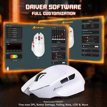 ATTACK SHARK V6 三模无线游戏鼠标 | 25000 DPI PAW3311 传感器 RGB 磁吸充电底座 | 符合人体工学的掌托设计，专为游戏玩家和专业人士打造 - 彩色 - 查看 6