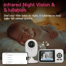360° Panoramic WiFi Monitoring Camera 2K/1296P Color Night Vision AI Crying And Barking Detection + Auto Tracking Two-Way Audio Call Cloud/SD Storage Privacy Encryption Compatible With Alexa Baby Pet Elderly Indoor Security Monitor - 白色 - 查看 11