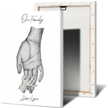 1 Stück minimalistischer benutzerdefinierter Poster Druck, Baby Hand Name Leinwand Gemälde, Wandkunst Leinwand Aufhängung, ohne Rahmen, Wohnzimmer, Schlafzimmer, Inneneinrichtung Materialien, Valentinstag Geschenke, ideale Frühlings Geschenk Leinwand, ohne Rahmen - Verschiedenfarbig - Übersicht 19