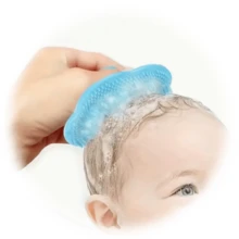 2件套婴儿柔软刷子套装，熊形日常护理按摩刷和洗发刷 - 彩色 - 查看 4