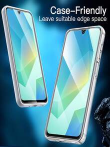 3pcs 9H Hardness Full Coverage Tempered Glass Screen Protector Compatible With Samsung Galaxy S26 S25 S24, /Honor, 15T/Poco/ Note 15, Anti-Fingerprint - Clear - View 8