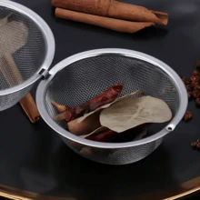 不锈钢调味滤网，茶球形，适用于汤、炖菜和烹饪，细密网眼设计释放香气，方便使用的厨房工具，可用于过滤香草、香料和茶叶。 - 彩色 - 查看 11