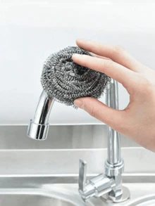 1/10/20pcs High Density Steel Wool Pads, New Generation Kitchen Cleaning Tool, Effectively Removes Stubborn Grease, Popular Sold-Out Item, Durable And Practical Scrubber - 20Pcs - View 4