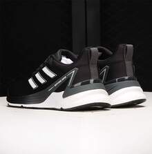 Adidas Unisex Lightweight Breathable Casual Sports Running Shoes - Black and White - View 4