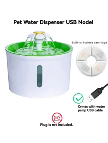 1.6升/54盎司自动宠物饮水机，运行安静，包含1个滤芯，水位指示器，易于清洁，适合多宠物家庭 - 1.6升 - 查看 9