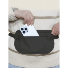 1pc Creative New Fashion Personalized Anti-Theft Concealed Travel Waist Bag, Slim Waterproof Sports Waist Pack Can Fit Phone, Keys, Cards, Coins, Earphones, Tissue, Passport And Other Items, Suitable For Daily Use, Sports, Running, Hiking, Cycling, Fitness, School And Home, Travel Essential, Holiday Travel Bag And Travel Accessory - Multicolor - View 3