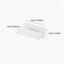 2pcs Multifunctional No Drill Toothbrush Holder Wall Mount Bathroom Dorm Toothbrush Cup Rack - Random Color - View 2