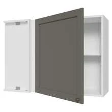 Alacena Gabinete Superior Cocina Madesa Vik 94cm BG - Blanco y Gris - Ver 9
