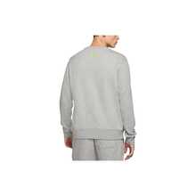 Nike Sportswear Essentials 系列 撞色Logo休閒運動圓領刺繡套頭衛衣 男款 灰色 - 灰色 - 查看 4