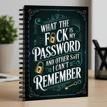 1pc Blue-Green Password Notebook | Gold Key Design, Home/Office Account Password Storage, Internet Login Log - Multicolor - View 8